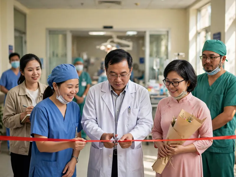 Ảnh minh họa: Lễ cắt băng khánh thành phòng mổ Hybrid