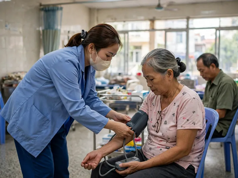 Ảnh minh họa: Hướng dẫn người bệnh đo huyết áp tại Khoa Nội Tim mạch