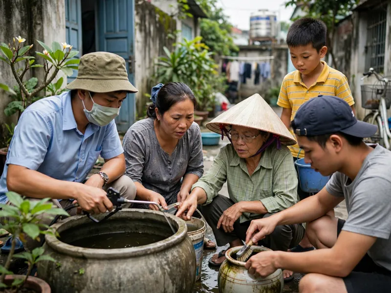 Ảnh minh họa: Chiến dịch diệt loăng quăng tại phường Bến Giả